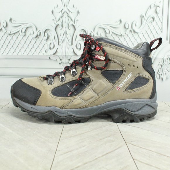 Wenger Shoes - Wenger Tan Leather Lace Up Out Dry Hiking Boots Size 8